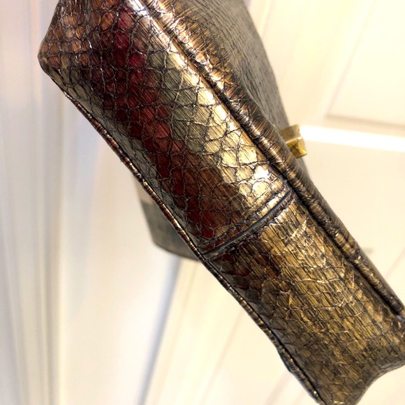 Cole Haan Cross Body Bag, Snakeskin with chain shoulder strap! - Picture 13 of 16